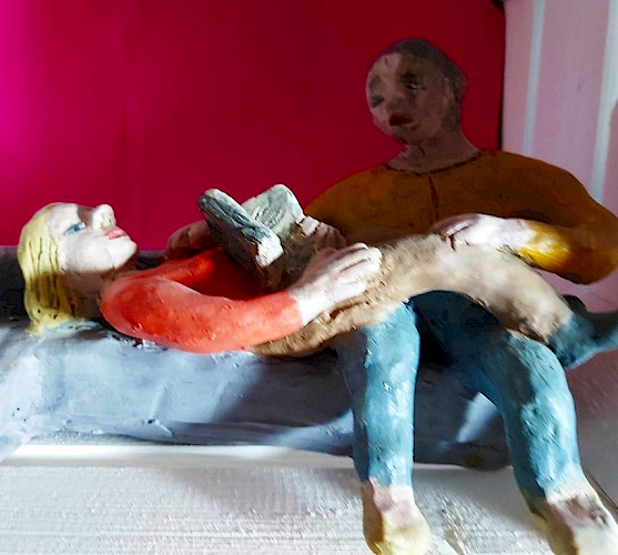 Das Paar in zufriedener Zweisamkeit